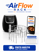 Grade com ganchos de aço inoxidável para Forno e Air Fryer - Air Flow™