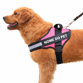 Peitoral Para Cachorros Ajustável com Nome Personalizável