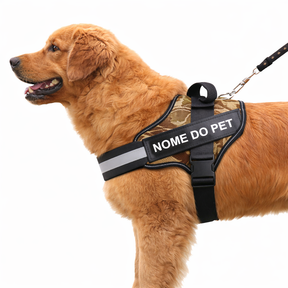 Peitoral Para Cachorros Ajustável com Nome Personalizável