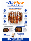 Grade com ganchos de aço inoxidável para Forno e Air Fryer - Air Flow™
