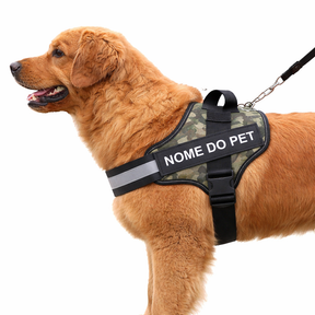 Peitoral Para Cachorros Ajustável com Nome Personalizável