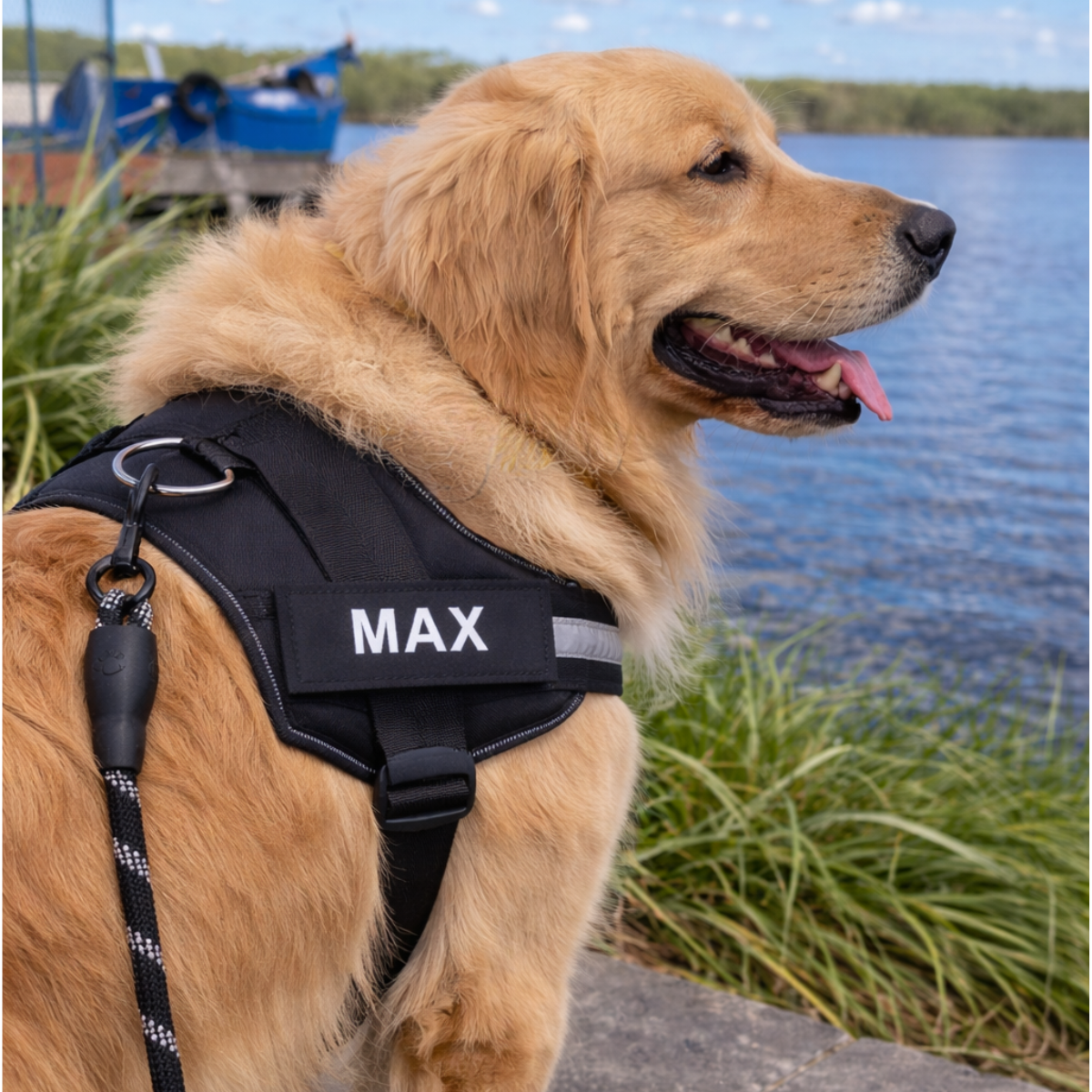 Peitoral Para Cachorros Ajustável com Nome Personalizável