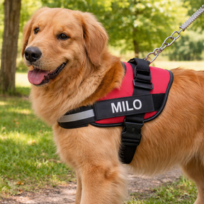 Peitoral Para Cachorros Ajustável com Nome Personalizável