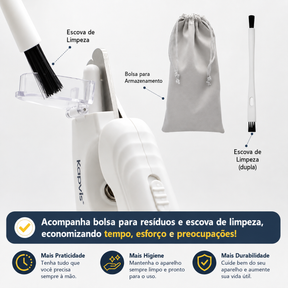 Cortador de Unhas Elétrico 2 em 1 para Cães e Gatos com Lixadeira, Luz LED Dupla e Coletor de Resíduos