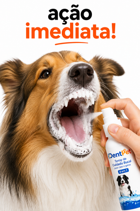 Spray de Cuidado Bucal para Cães e Gatos 4 em 1 - DentPet™